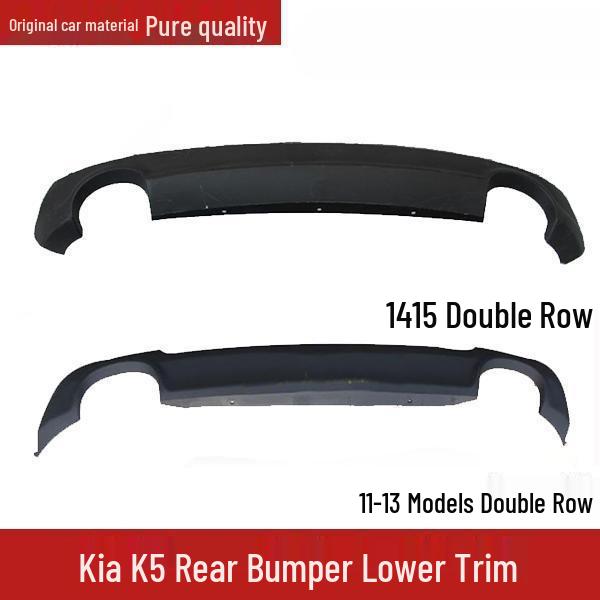 Kia K5 11-15 Rear Bumper Lower Trim & Air Deflector for 2.0L Dual/Single Exhaust Front and Rear Bumper