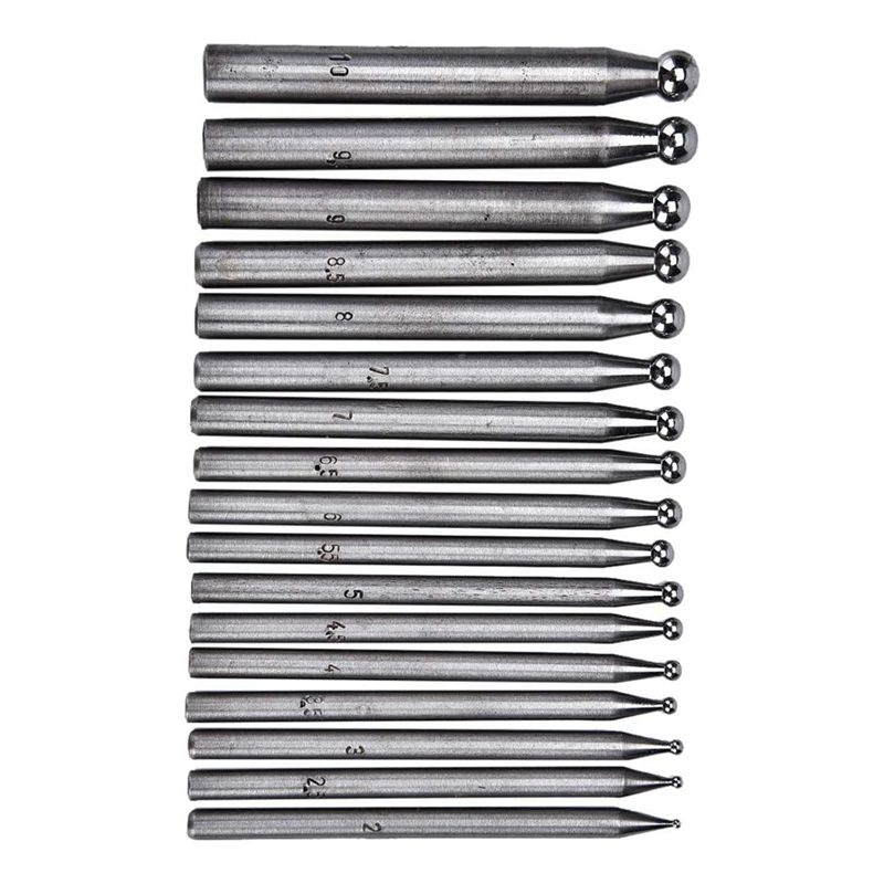 Easy Use 17PCS Dapping Punches Jewelry Goldsmithing Manufacturing Doming Tool Dapping Block Punch For Craftsmen And Artists