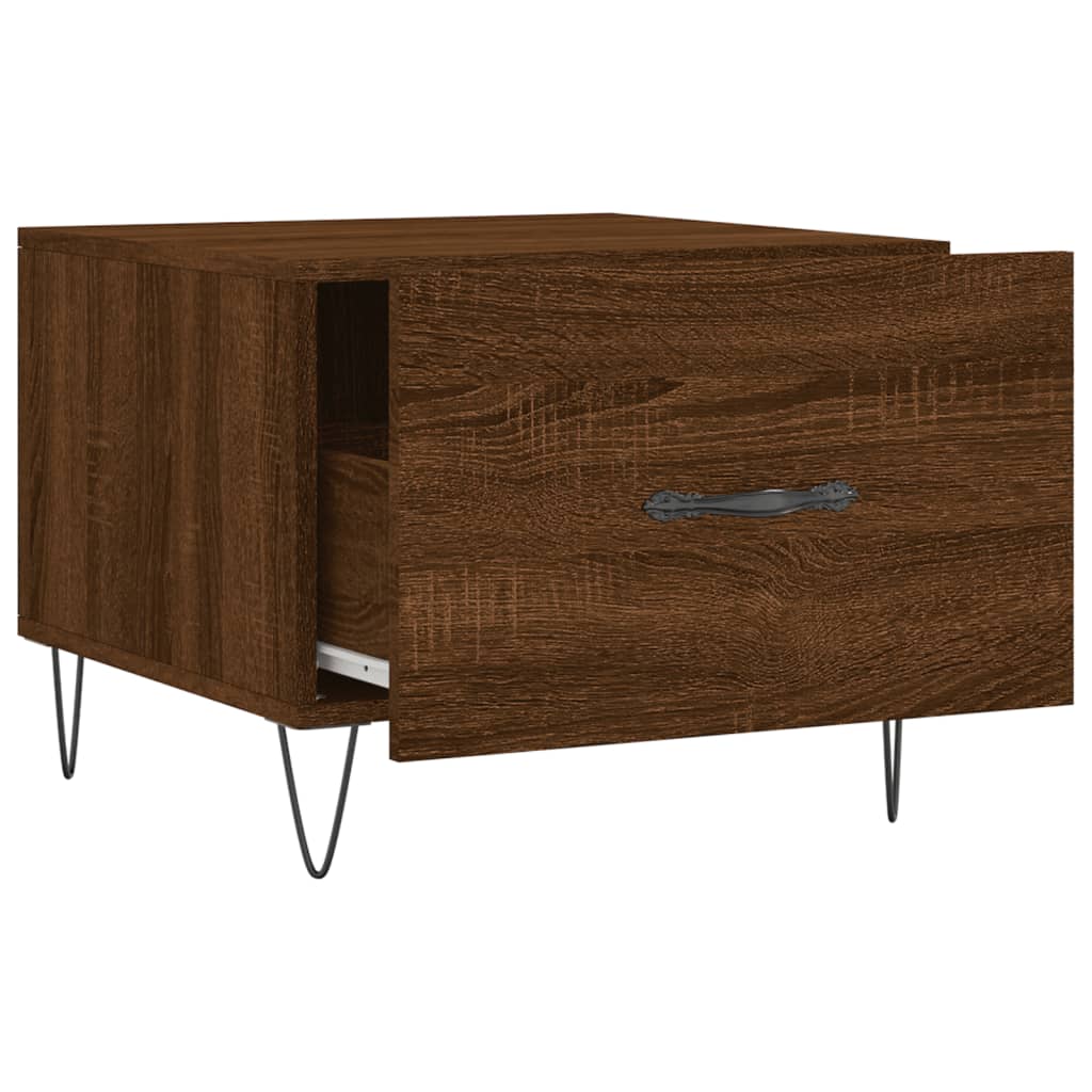 Coffee Table Brown Oak Effect 50x50x40 cm Engineered Wood