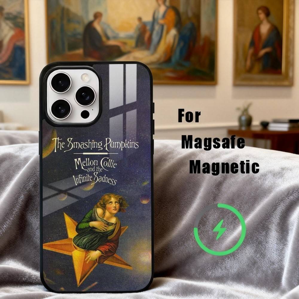 Rockin S-Smashing P-Pumpkins Band Phone Case For iPhone 17,16,15,14,13,12,Plus,Pro,Max for Magsafe Magnetic Wireless Charging
