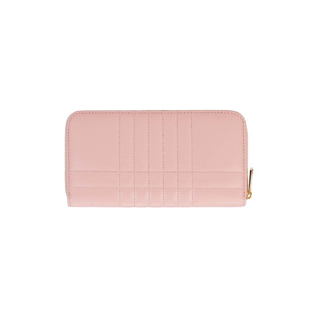 Burberry Lola Bag Exclusive Logo Design Zipper Closure Quilted Lambskin Wallet Women Wallet Pink 80626981
