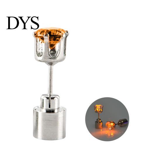 Women Stud Earring 1Pc Ear Flashing Eye-catching High Transparency Handmade Faux Crystal Decorate Portable LED Accessories