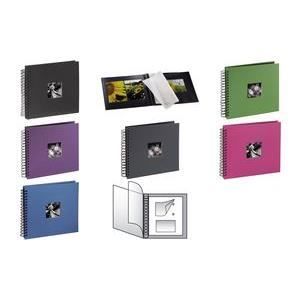 Album photo à spirale - fine art - 50 pages - vert pomme - couverture personnalisable - papier structuré