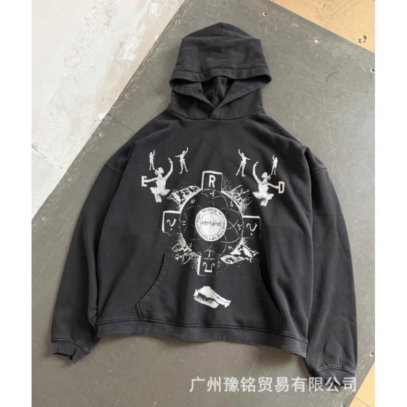 Unisex Oversized Cotton Graphic Print Hoodie Streetwear Loose Fit Casual Sweatshirt
