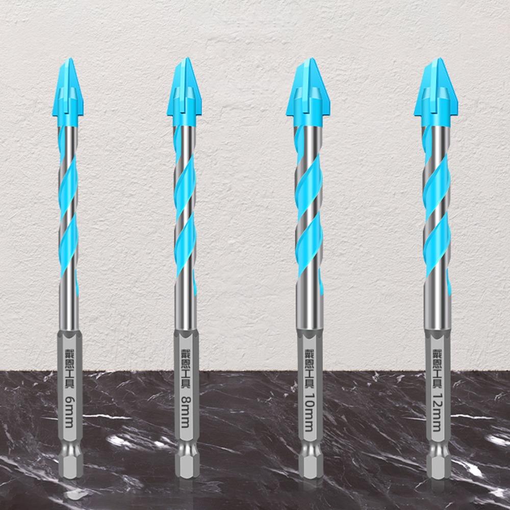 High Hardness Tile Drill Bit Four-Edged Hexagonal Shank Drill Bit Set  Drilling Tool