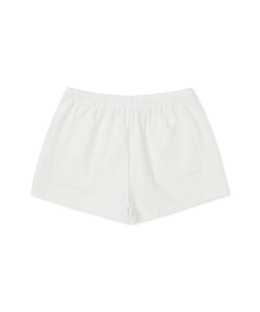 CLOVE [25Ss Clove] Shield Print Banding Shorts (White)