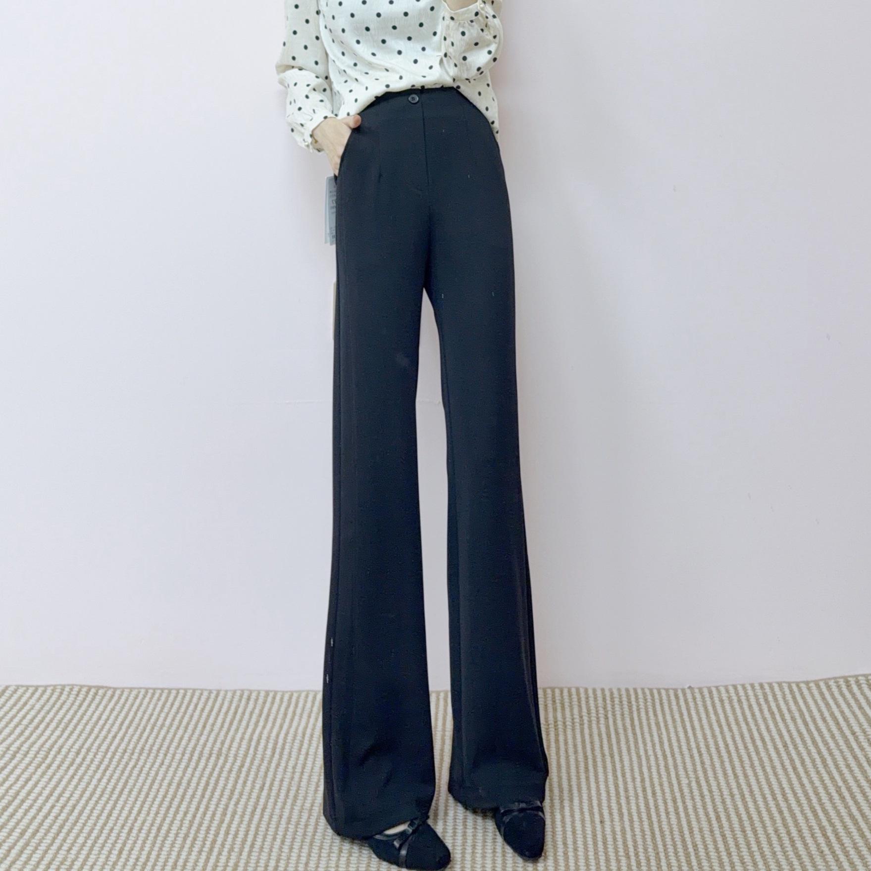 

2026 Spring/Autumn New Arrivals: Versatile Slimming Flare Suit Pants 29 (55-60 kg) чёрный