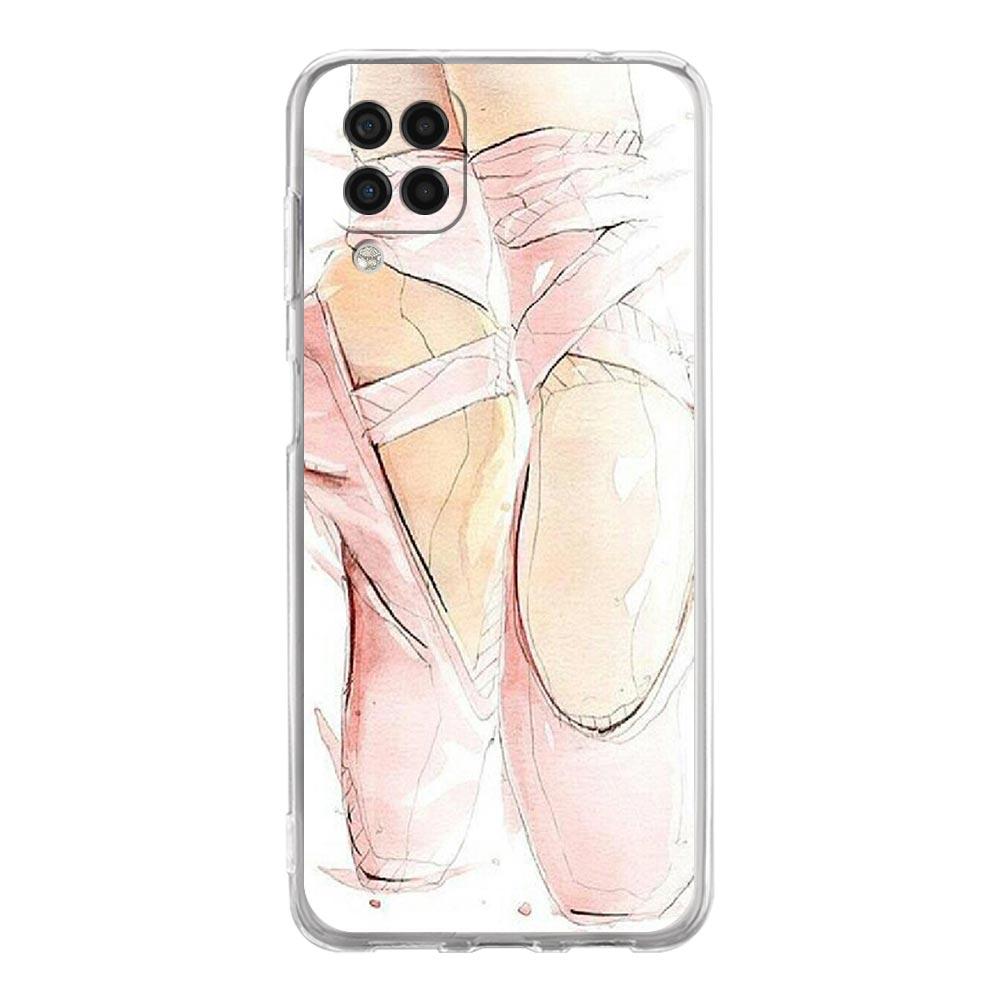 Simple Swan Dance Ballet Clear Phone Case For Samsung A51 A71 A21S A12 A11 A31 A41 A03S A22 A13 A33 A73 A53 A52 A32 5G A23 Cover