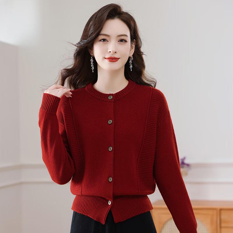 Women's 100% Pure Wool Knitted Cardigan FMLD638