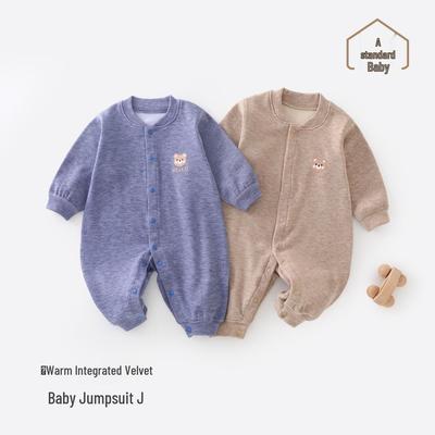 Plus Velvet Baby Bodysuit: Warm Spring/Autumn/Winter Jumpsuit for Newborns