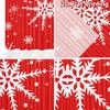 Set Of 2 Flat Printing Curtains Without Rod Snowflake Curtain Christmas Festival Fashion Prints Sheer Made Polyester