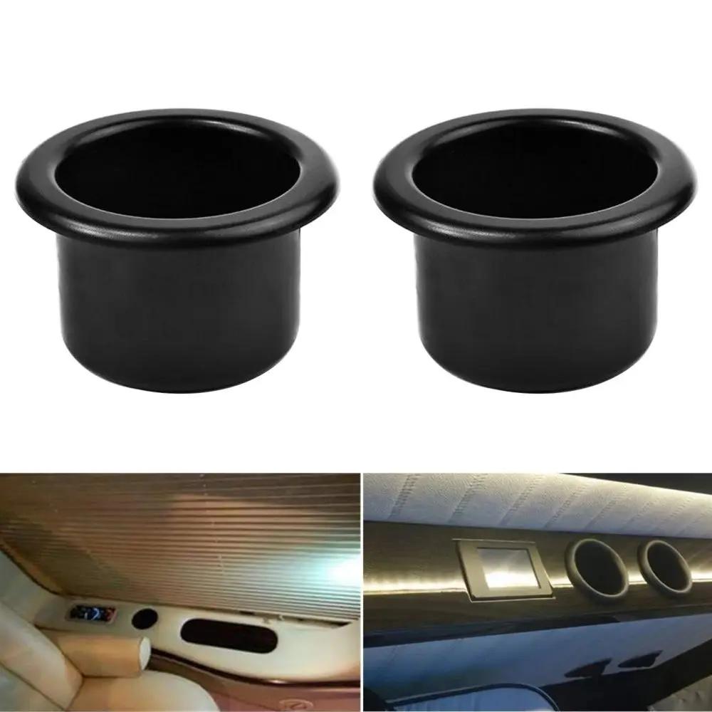 2PCS 79mm Black Car Cup Water Drink Holder Recessed For RV Car Marine Boat Trailer Plastic Cup Holder Interior Accessories
