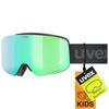 Uvex Ski and Snowboard Glasses Mirrored Pwdr FM Children's Goggles, Compatible, Lenses, Anti-Fog Coating,