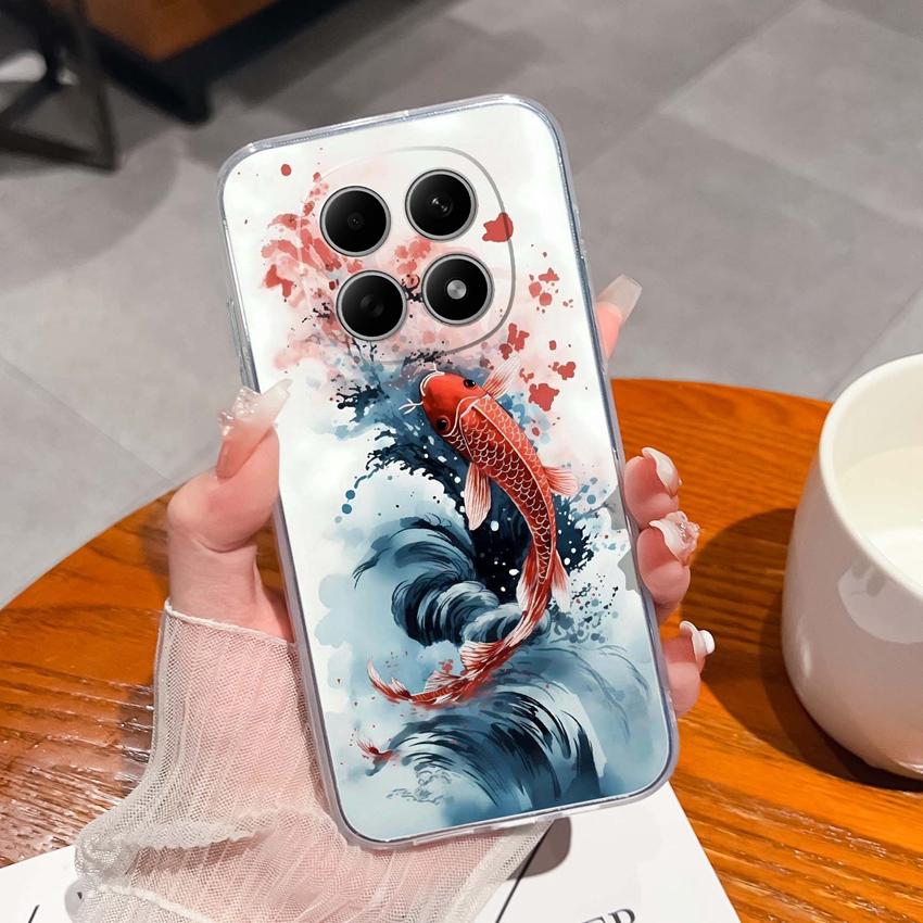 Suitable For Redmi Note 15 14 Pro 14S 15 15C A5 A1 Popular Creative Letters Patterns Phone Case Transparent Silicone Anti Slip Shell For Redmi Housing