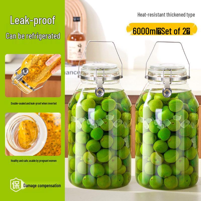 10 Jin Food Grade Sealed Glass Jar for Sparkling Wine & Brewed Fruit Wines