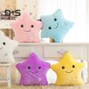 Twinkle Star Pillow Stuffed Star LED Light Up Cushion Glowing Star Throw Pillow Night Light Kids Sensory Plush Toy for Children