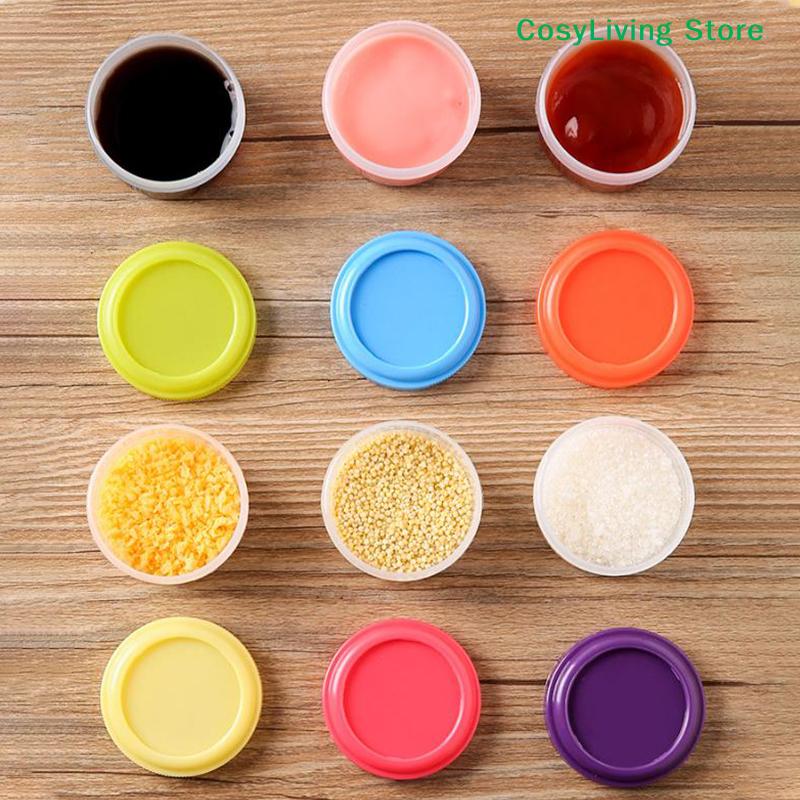 4Pcs 35ml Salad Dressing Containers With Lid To Go Plastic Twist Top Sauce Condiment Container Lunch Box Accessories