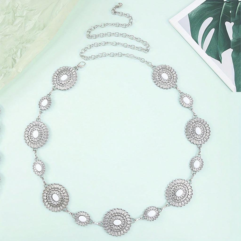 European and American Light Luxury Ethnic Style Pearl Waist Chain Retro Waist Chain with Skirt