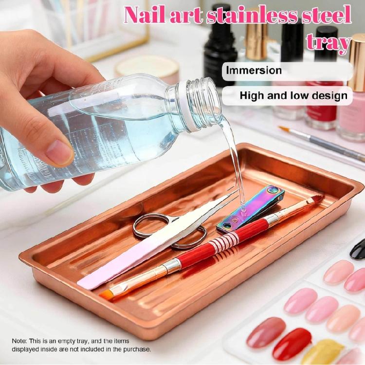 Industrial Strength Nail Technician Tray Thickened Stainless Steel For Salon Tools Disinfects And Efficient Storage