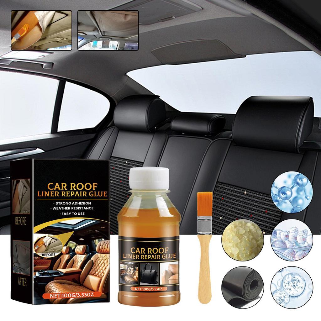 Car Headliner Fabric Glue Artificial Leather Glass Glue All-Purpose Wooden Crafts Adhesive Quick Drying Cloth Roof Repair Glue