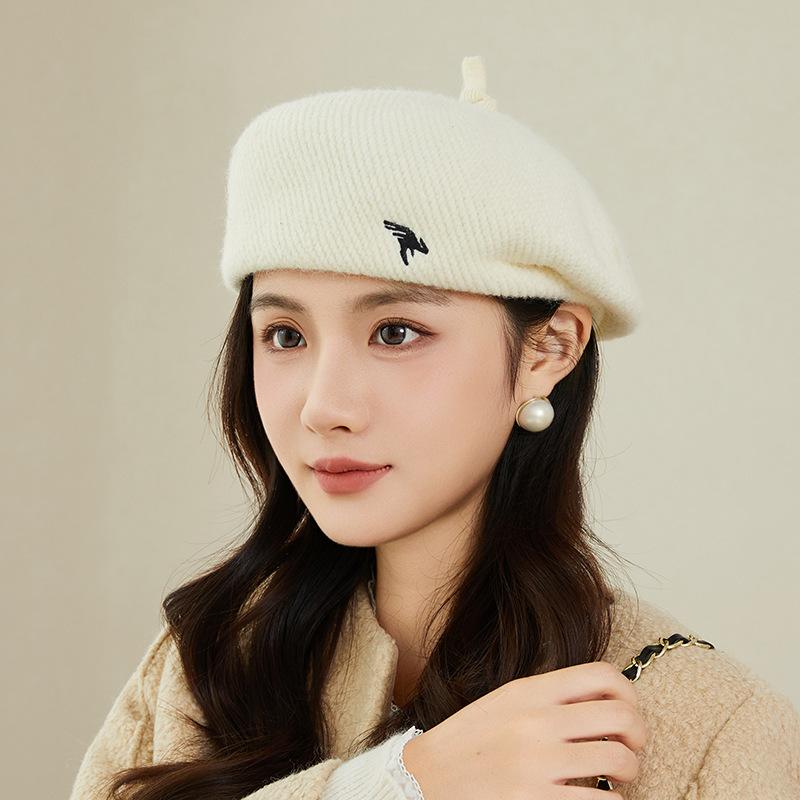 Beret Autumn and Winter Warm and Cold Proof Personalized Painter Hat New Fashion Versatile Hat for Women