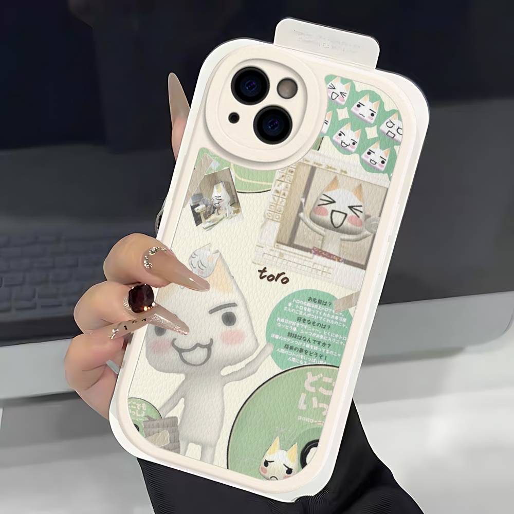 

Popular Cute T-Ttoro I-Inoue Cat For IPhone 16 15 14 16E 13 12 11 Pro Max Plus Phone Leather Case iPhone 14pro max