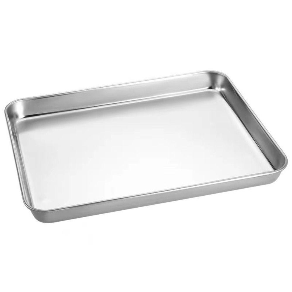 Silver Nordic Kitchen Tray Kitchen Storage Food Storage Tray Dessert Food Photography Props 23*15cm