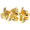 Set 8 buc Inele pentru șervețete Exquisite Frunză de arțar Galvanizare Reutilizabile Catarame inele pentru șervețete pentru Petrecere Cină Bucătărie Auriu