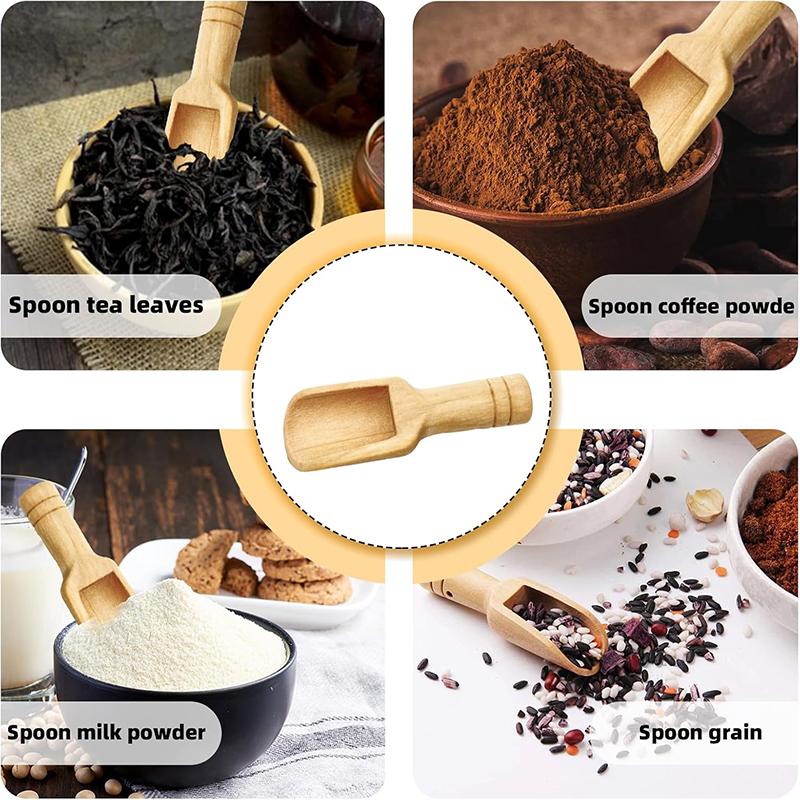 3 Stück Mini-Holz-Salzlöffel Badesalzschaufel Natürliches Holzschaufel für Badesalze Süßigkeiten Honig Gewürze Zucker Tee Kaffee Küchenwerkzeuge