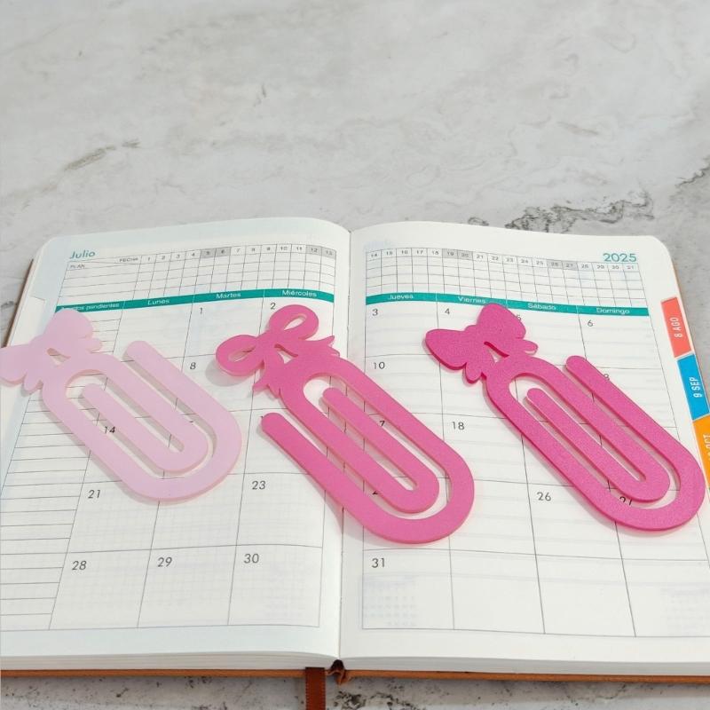 6Pcs Oversized Acrylic Paper Clip Bookmarks Book Page Holder Clip Document Organiser Clamp For Journal Planners Notes