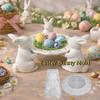Non-stick Rabbit Tray Mold 3D Easter Bunny Mold Multipurpose Rabbits Candle Molds  Party