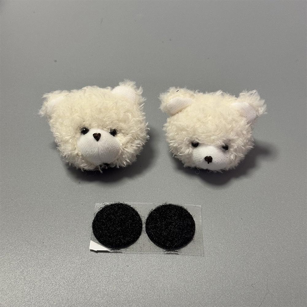 2Pcs Motorcycle Helmet Decoration Bear Rabbit Doll Sticker Helmet Decor for Motorbike Bicycle Headwear Accessories