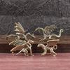 Yousheng Vintage Winged Dragon Brass Ornaments Copper Dragon with Wing Figurine Collectible Bronze Carved Sculpture for Living Room Bookshelf Desktop