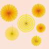 Vibrant Set Of 6 Paper Fans For Party Decoration And Atmosphere Enhancement