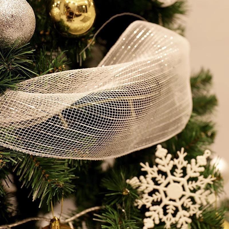 9M Christmas Ribbon Roll Decoration Hanging Christmas Tree Mesh Pendent Ornaments for Home Decor Navidad Party New Year 2026