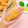 Брелок для ключей в виде жареной курицы, имитация еды, картофель фри, куриная ножка, куриные наггетсы, брелок, подарок для клиента ресторана, брелок для ключей шеф-повара