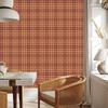 Autumn Orange and Red Plaid Wallpaper 50x1000