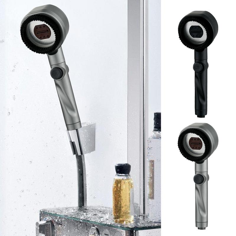 Shower Head with Handheld 5 Spray Modes Powerful Rain Showerhead with Brush Bathroom Rain Showerhead Detachable Heads