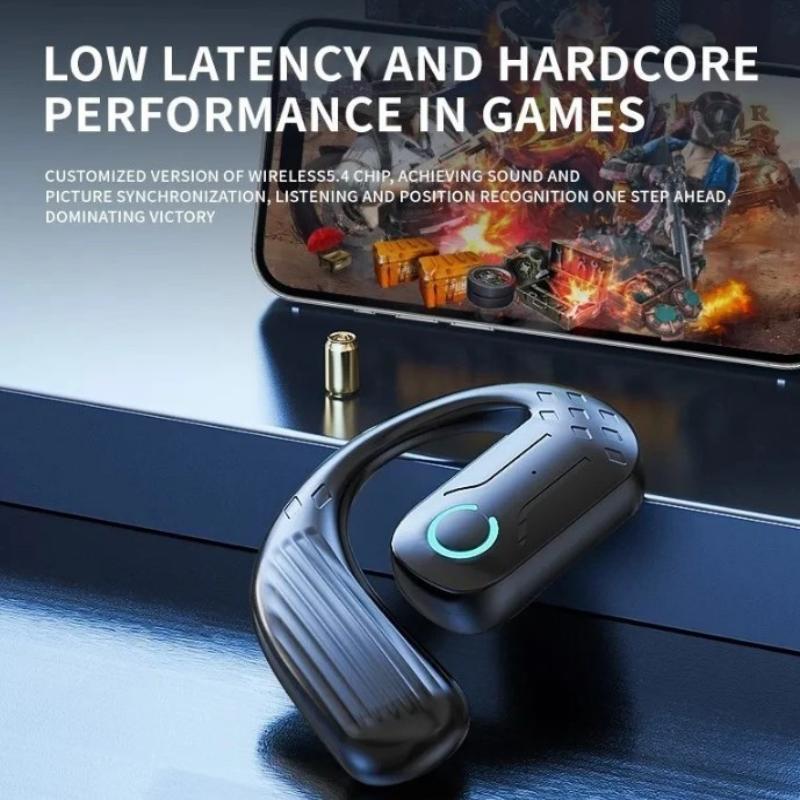 180° Rotating Hifi Stereo Waterproof Wireless Bluetooth Air Conduction Earphone Single Earhook Wear Noise Reduction Earbud With