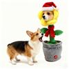 Customized Christmas Model Rechargeable Swing Singing And Talking Sunflower Toy