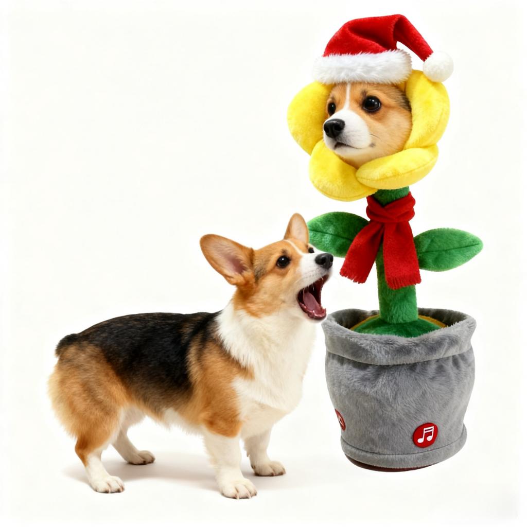 Customized Christmas Model Rechargeable Swing Singing And Talking Sunflower Toy