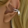 1pair A Fun No-Piercing Zipper Ear Clip And Earring, Creatively Designed for Those Without Ear Holes