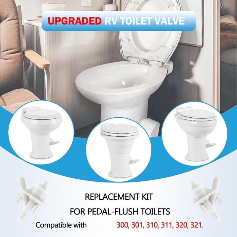 Strong Plastic Toilet Flush Valves Assembly with Leak Proof Seal 385311641 Replacement Suitable for Devices 300 310