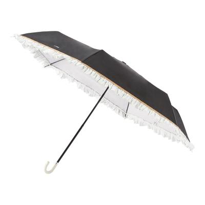 Moonbat Esta Folding Light UV Rain or Black Parasol, First-Class Blocking, Protection, Shine, Frilled, 31-230-30218,