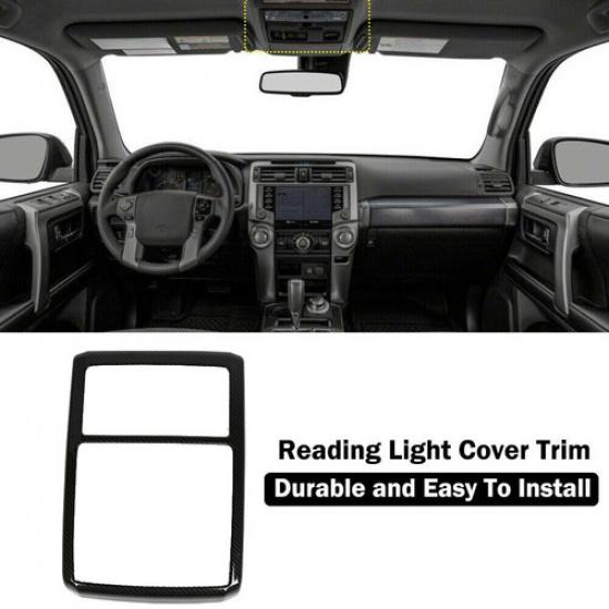 Inner Reading Light Lamp Panel Cover Trim Frame For 4runner 2010+ Carbon Fiber