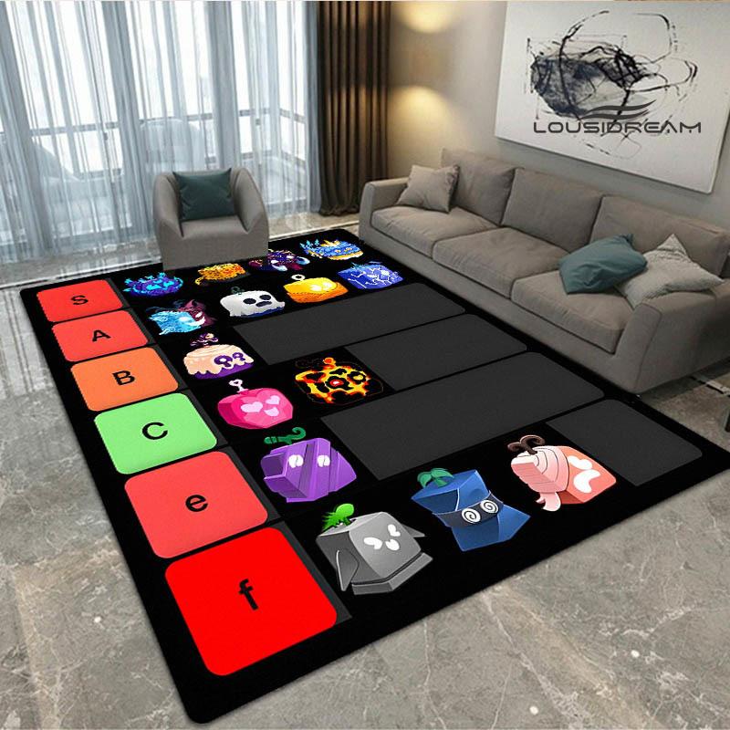 Spiel B-blox Früchte bedruckter Teppich Rutschfester Teppich Außen Teppiche Läufer Wohnzimmer Schlafzimmer Dekor Teppich für Schlafzimmer Geburtstagsgeschenk