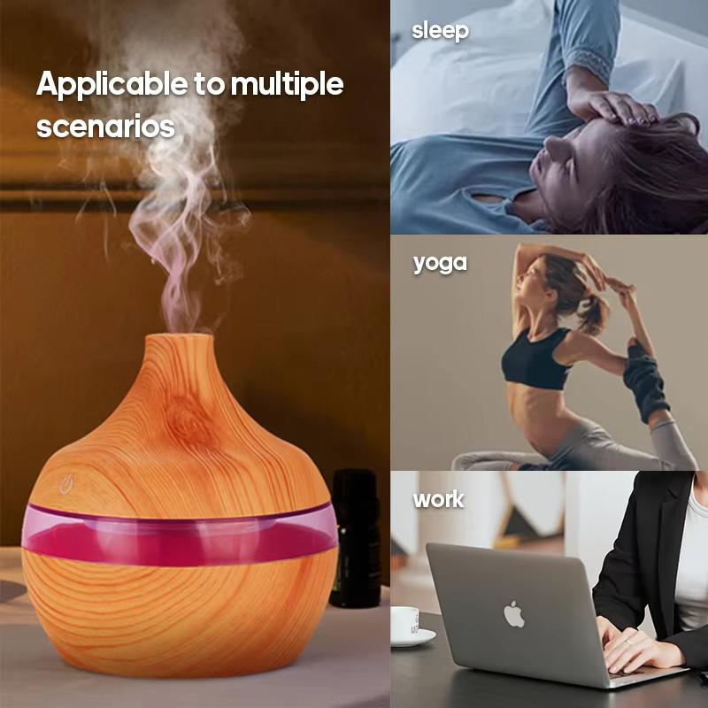 Wood Grain Humidifier 300ml USB  Diffuser Atomizer USB Household Humidifier Hydrating Instrument Desktop Humidifier Humificador