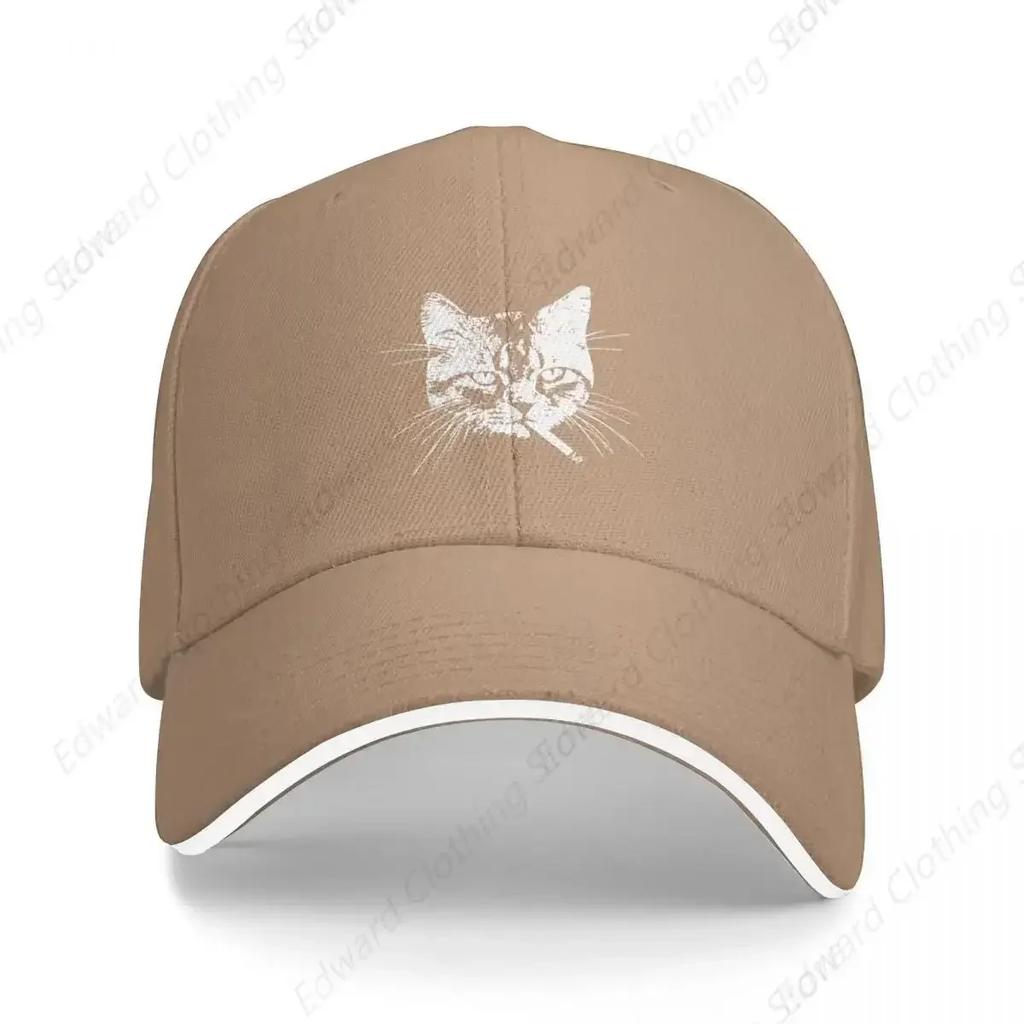 Tabby Cat Smoking Baseball Cap Golf Hat Hat Man Luxury Women's Beach Visor Men's