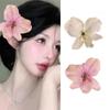 Elegant Orchid Flower Hair Clip Realistic Loose Hair Hairpin Beach Hair Accessory  for Women Girls