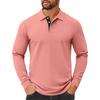 Men's Solid Color Button Lapel Long Sleeve Top Men's Casual Fashion Long Sleeve Top